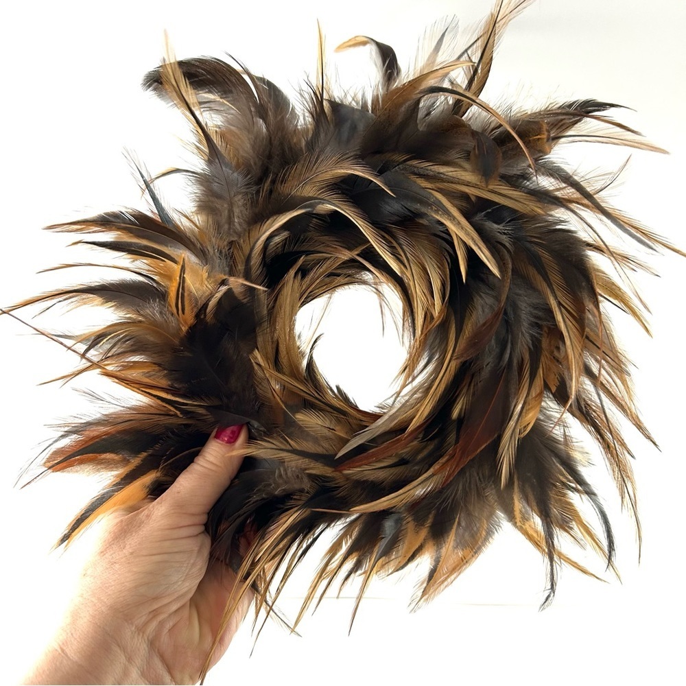 Feathered Wreath Both Sides 10”
